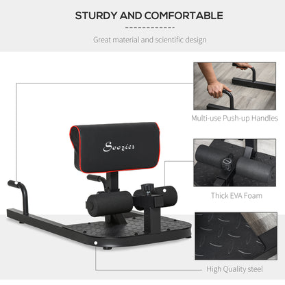 1 Padded Push Up Sit Up Squat Machine Home Gym Fitness Equipment