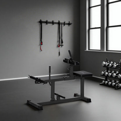 Adjustable Steel Seated Calf Raise Exercise Strength Training Gym Equipment, Black