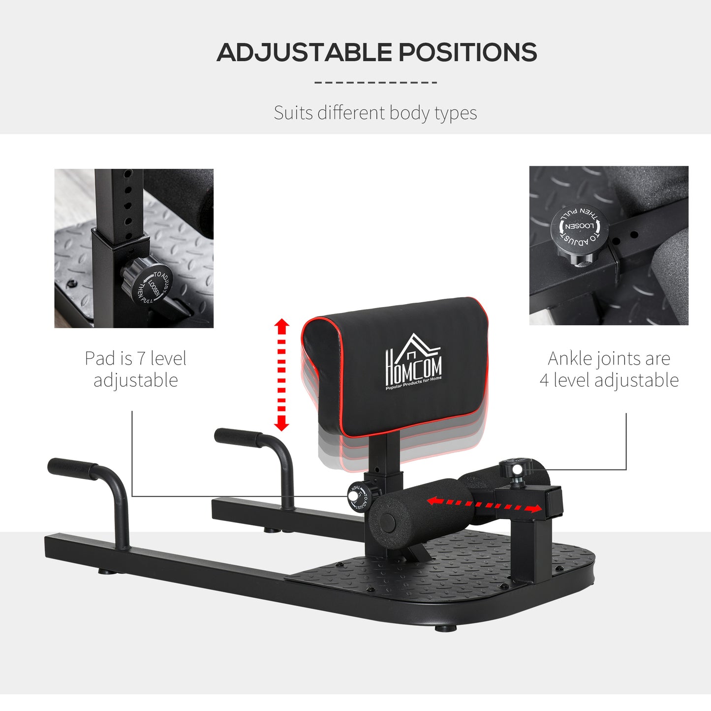 1 Padded Push Up Sit Up Squat Machine Home Gym Fitness Equipment