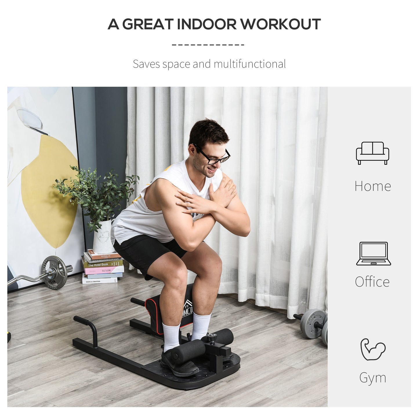 1 Padded Push Up Sit Up Squat Machine Home Gym Fitness Equipment